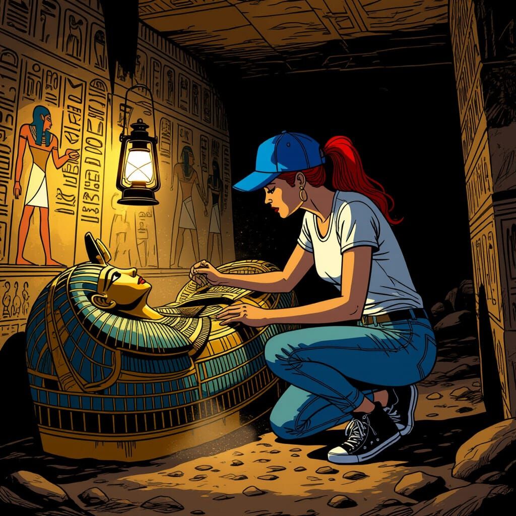 Archaeologist Discovers Golden Sarcophagus in Ancient Tomb