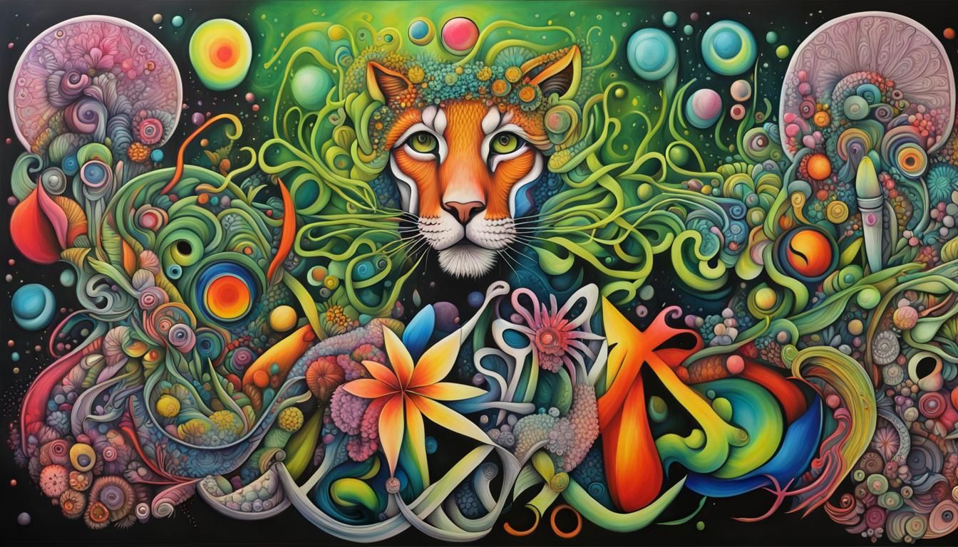 Polychromatic Graffiti Art of Anthropomorphic Flora