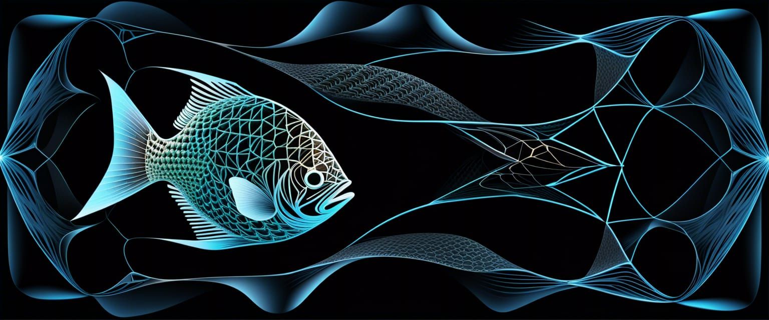 Abstract Geometric Fractal with Topaz Vector Art