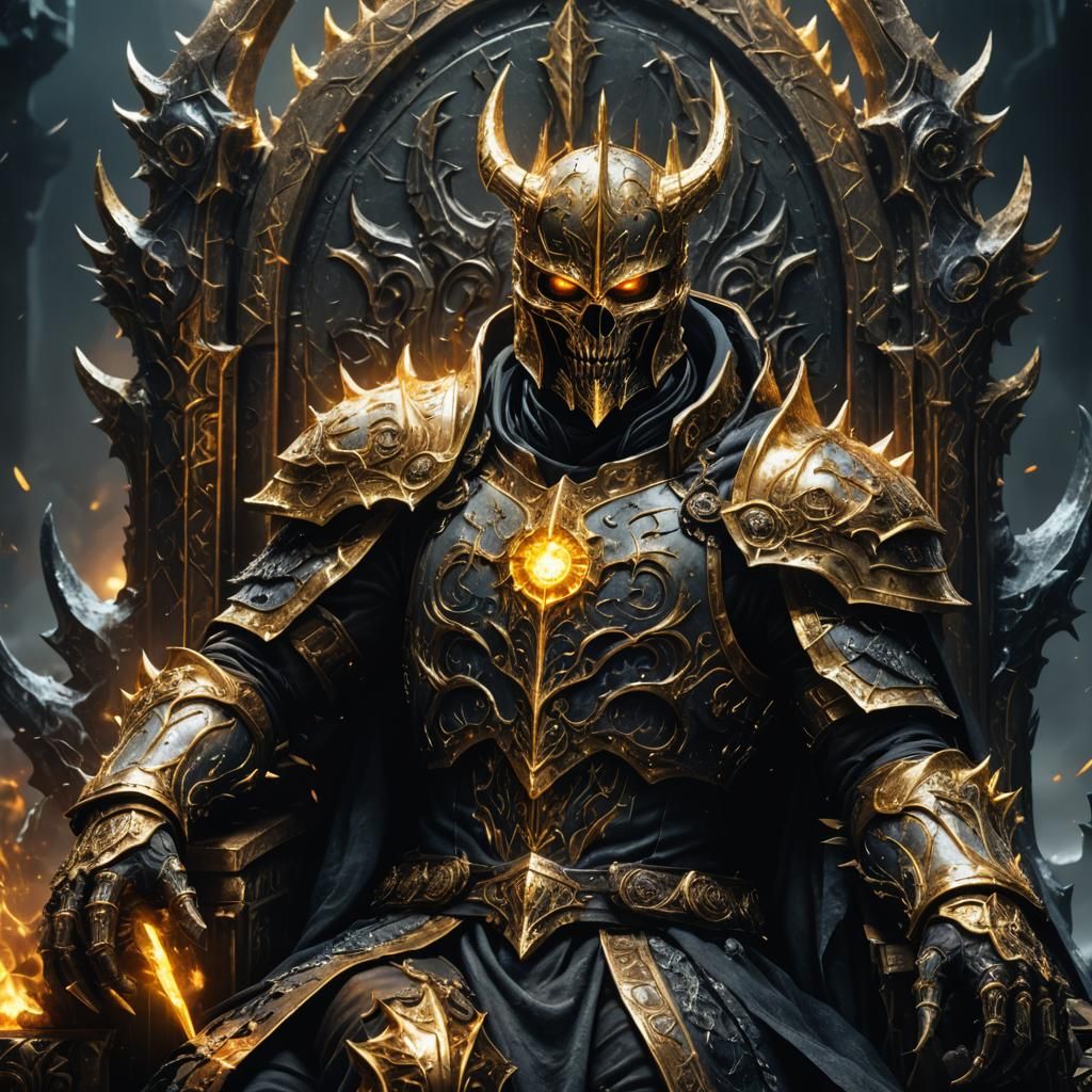 Golden Lich King in Dark Fantasy Art