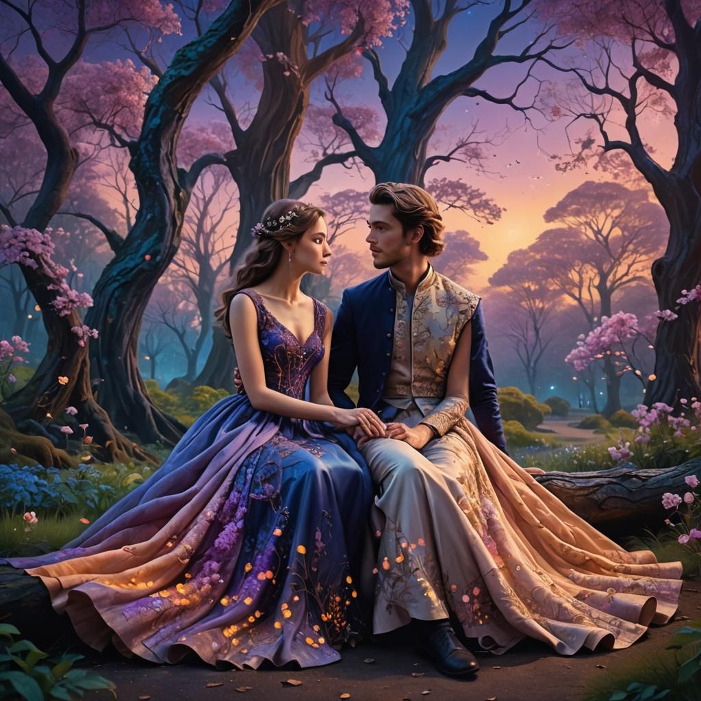 Romantic Evening in a Whimsical Park