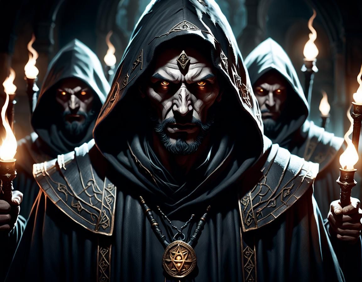 Dark Fantasy Cultists in Intricate Detail
