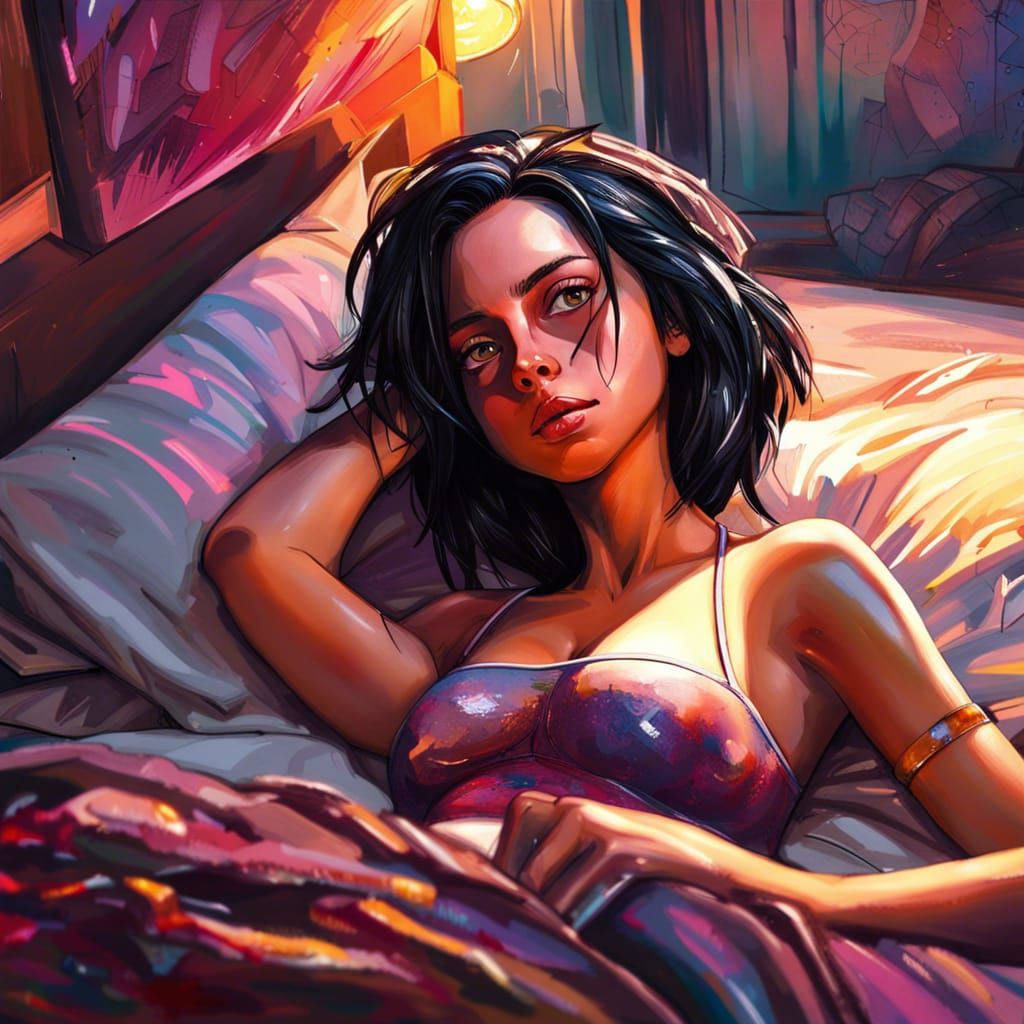 Alita in Hyperrealistic Bikini Splash Art