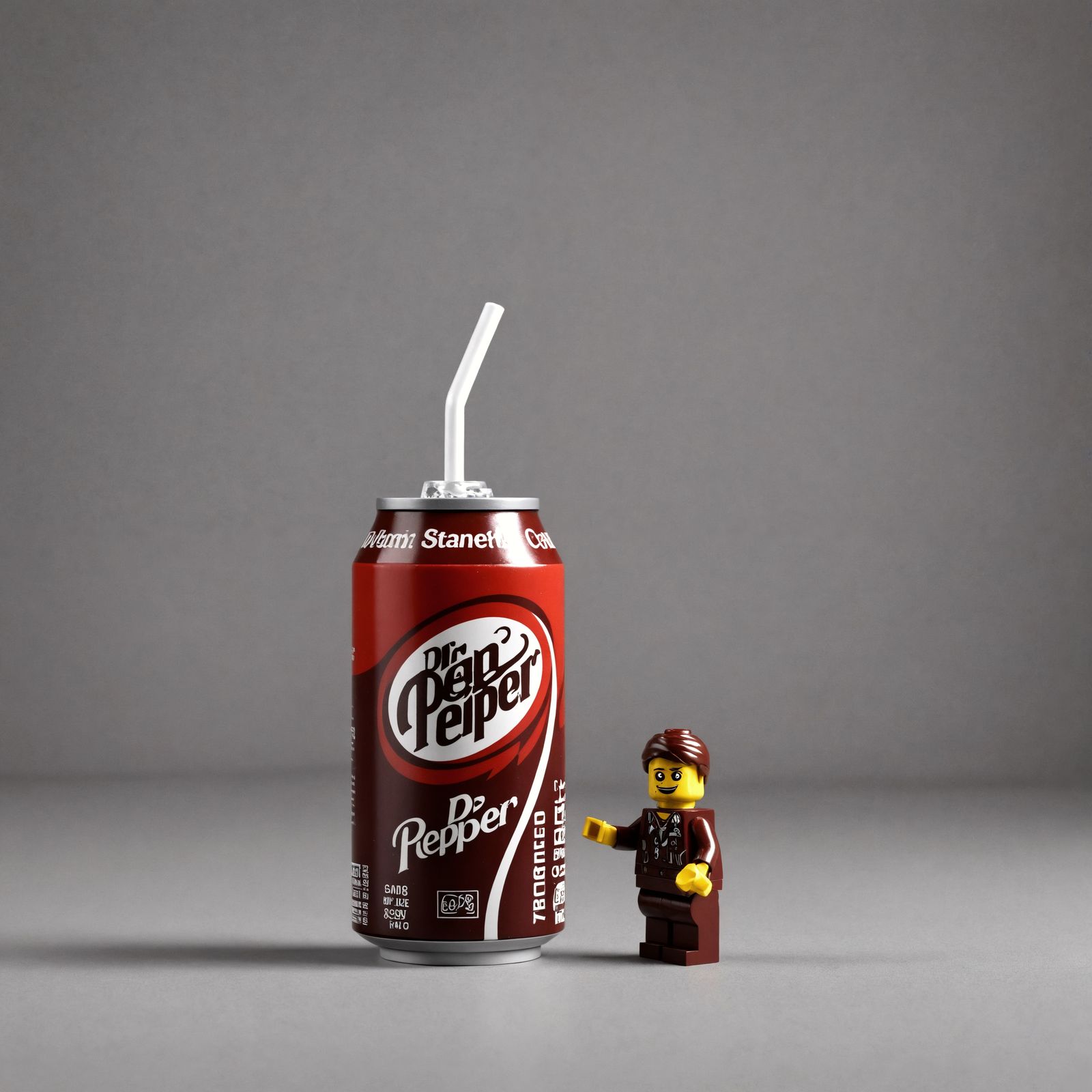 Colorful Lego Diet Soda Can in Toy Brick Style