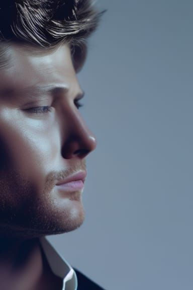 Hyperreal Portrait of Jensen Ackles in Vignette Light
