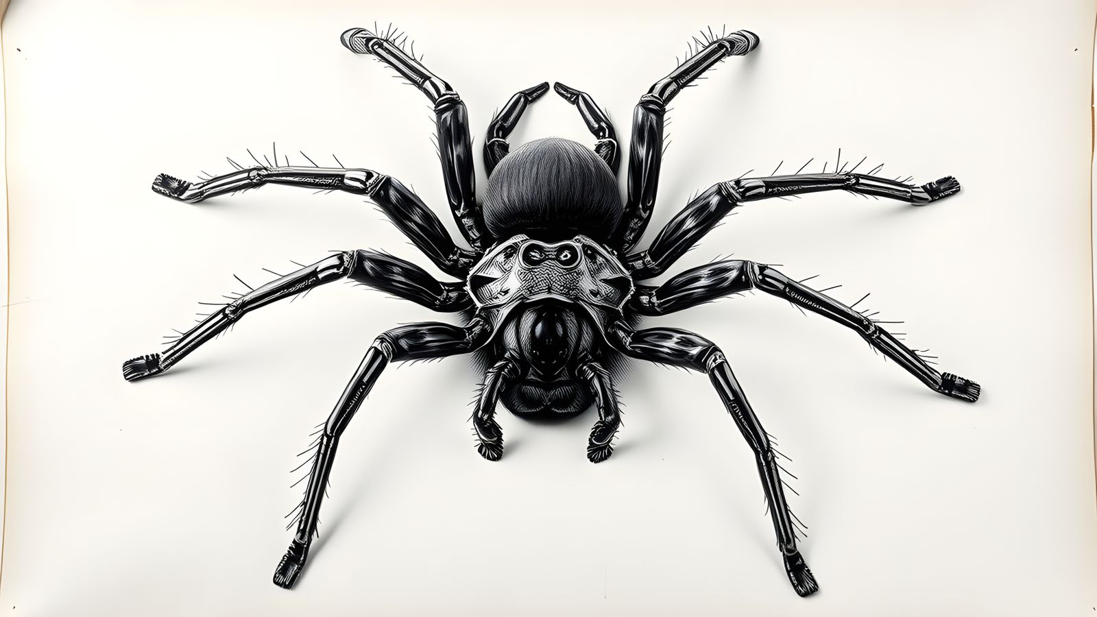 Anatomical Study of a Tarantula on Canvas in Hyperdetailed C...