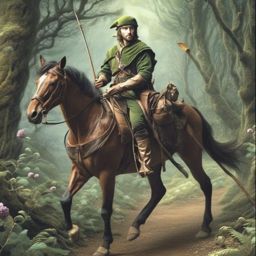 Robin Hood, travelling through the woods
