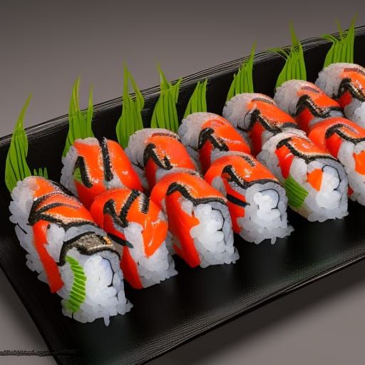 Sushi Spider Roll in Realistic Fantasy Art