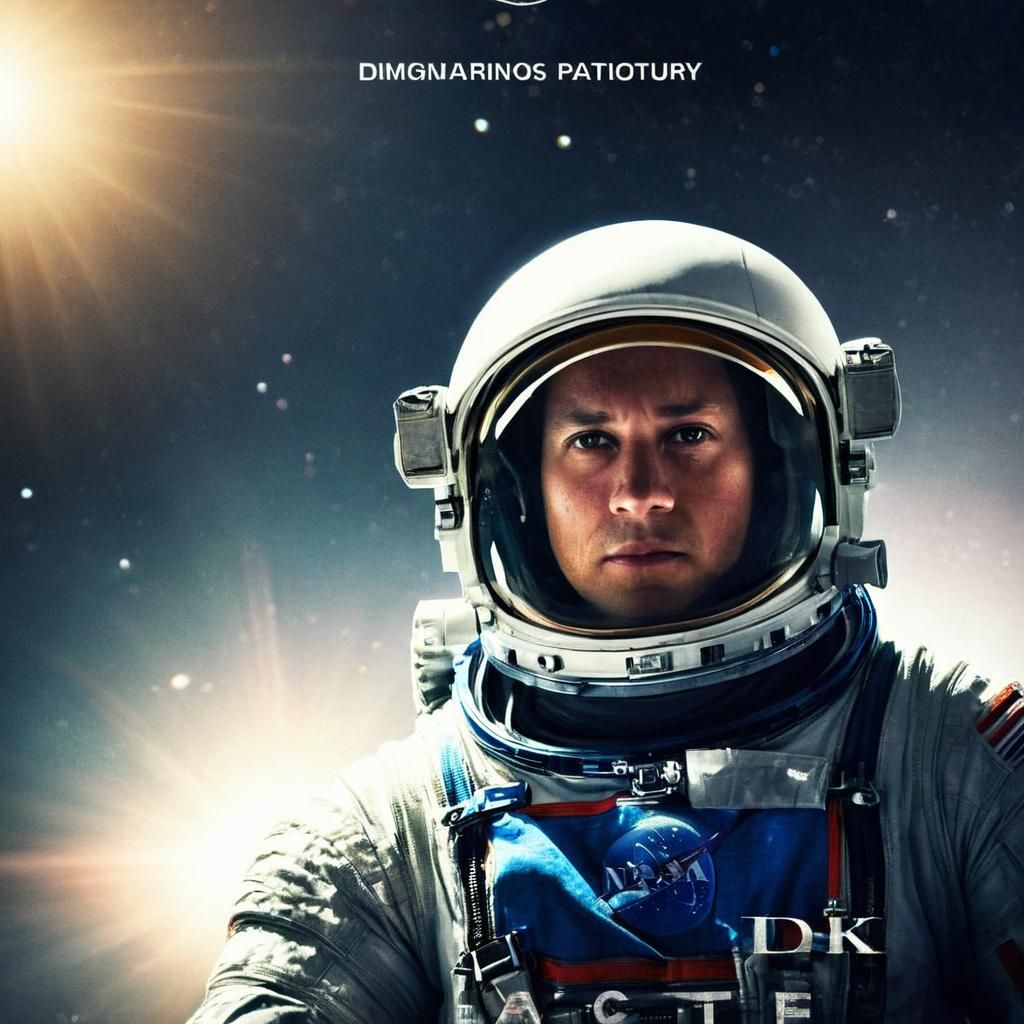 Glowing NASA Astronaut in Moody Space Portrait