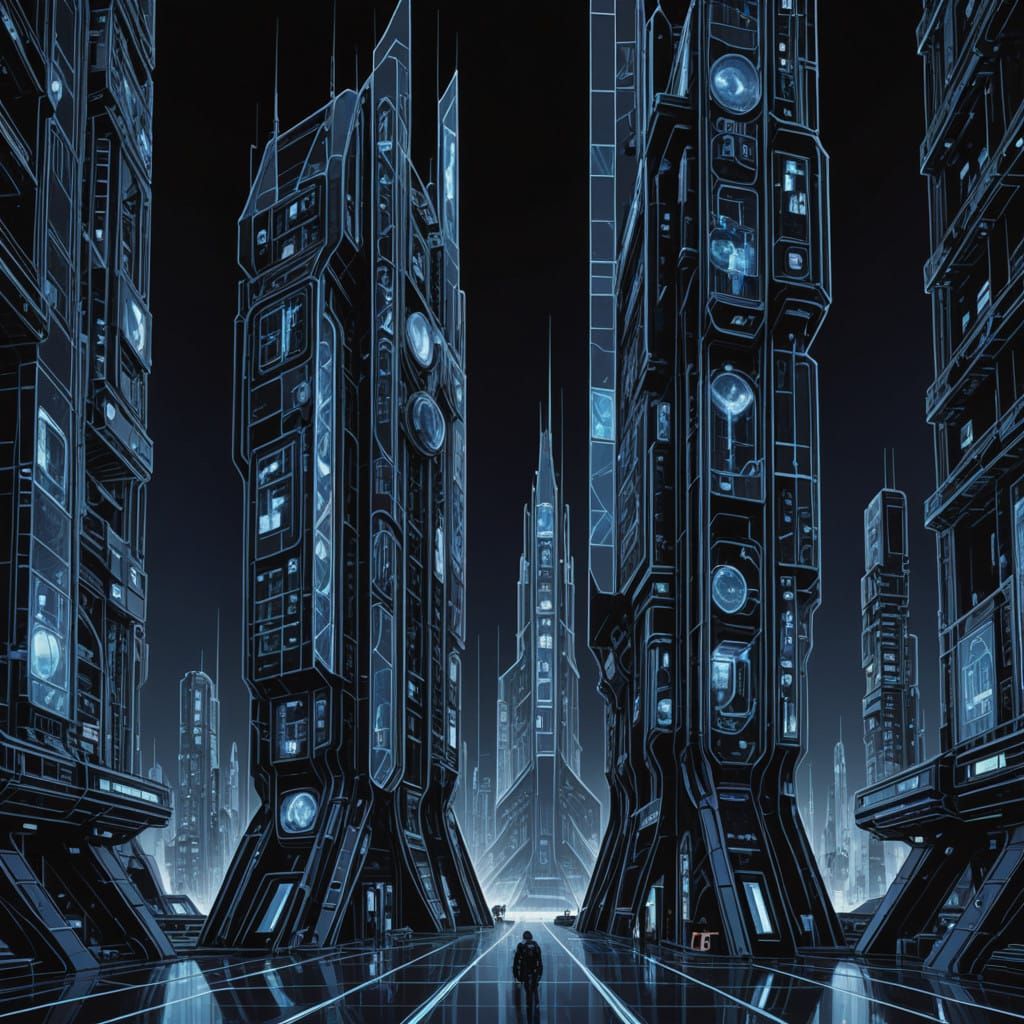 Sleek Futuristic Cylinder Rocketship with Alien Design