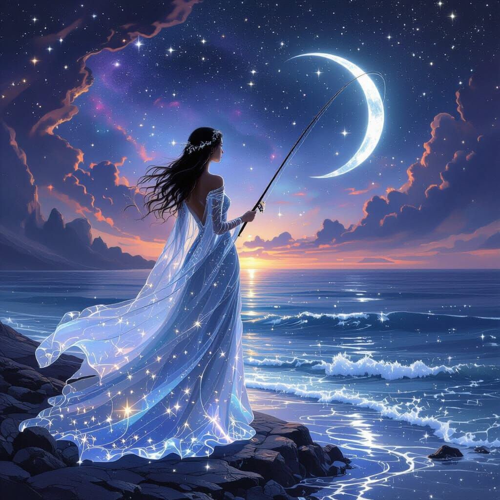 A lone celestial woman