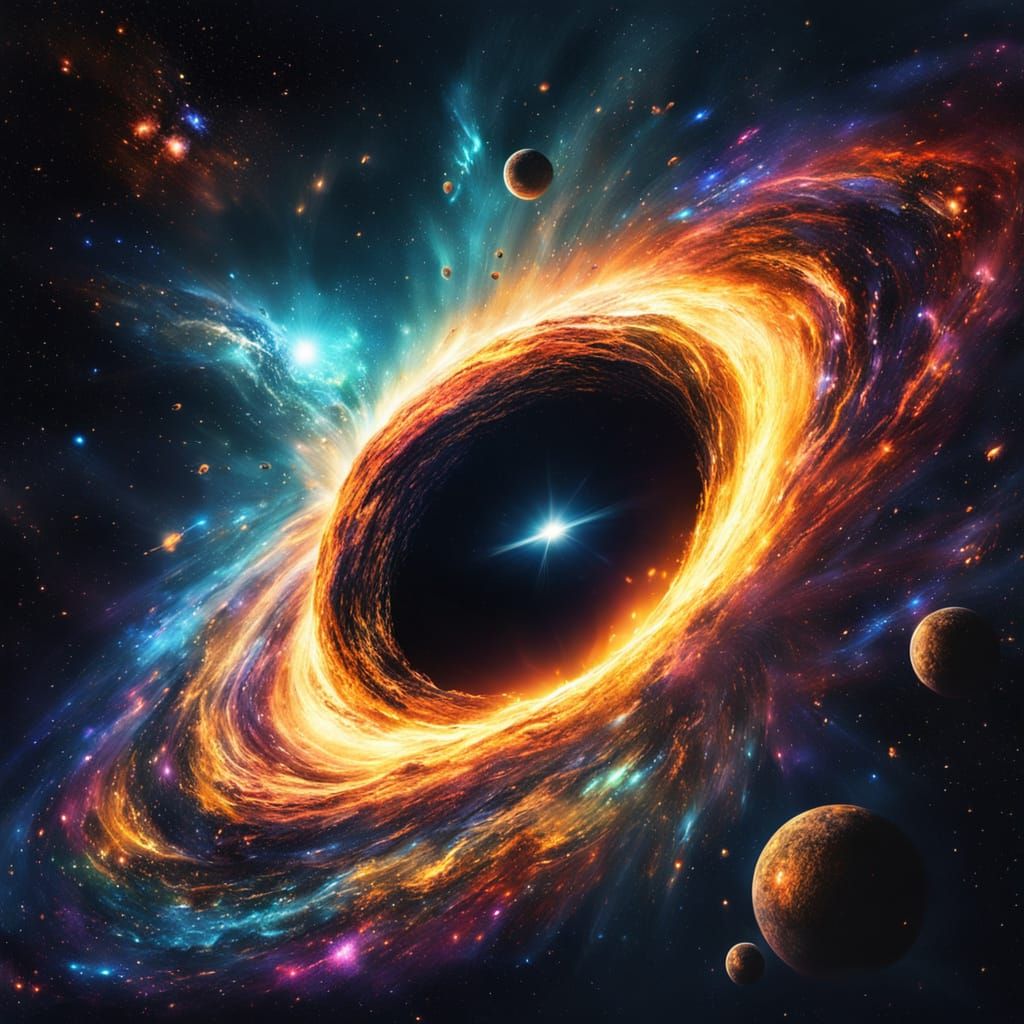 Exploding Stars and Galaxies in Space Concept Art