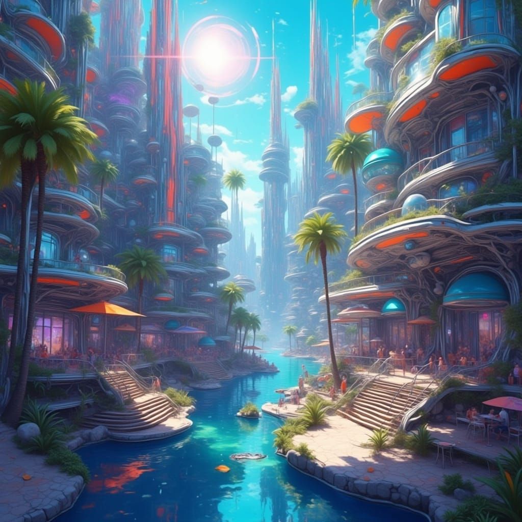 Neon Metropolis at Dusk