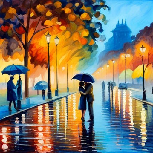 Whimsical Love Story in Bold Gouache Brushstrokes