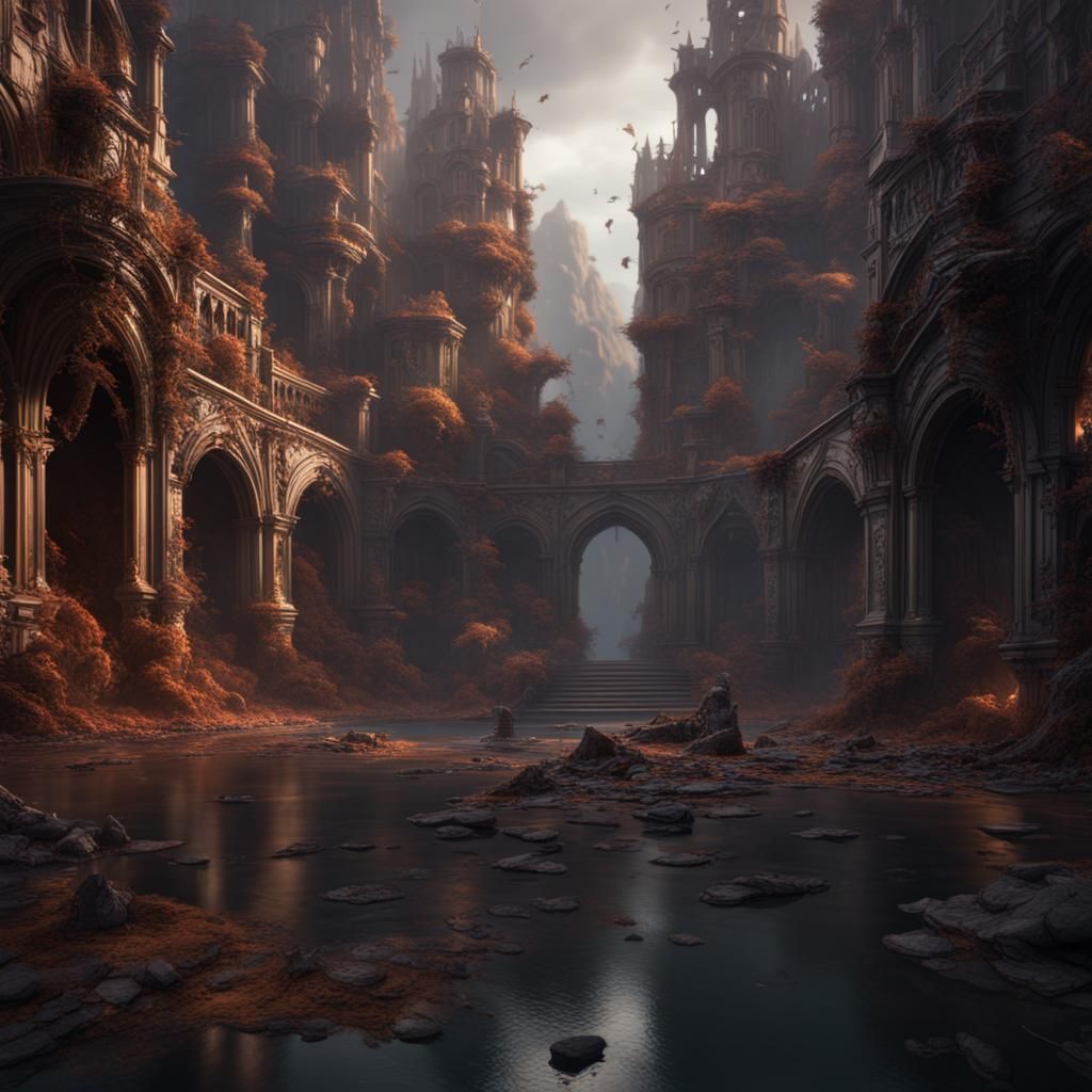 Ethereal Dreamscapes in Deep, Vibrant Colors