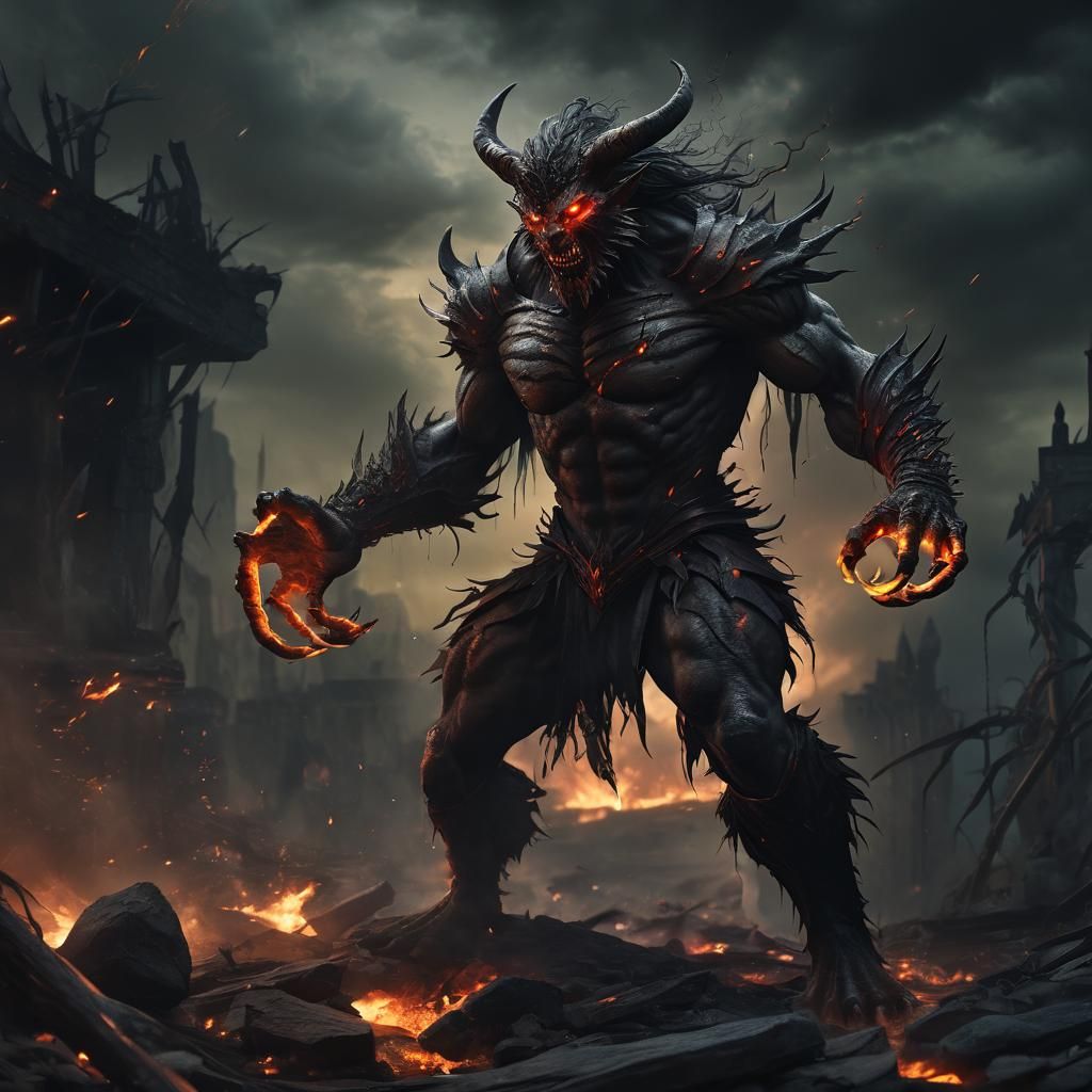 Epic Demon Destroys Heroes in Dark Fantasy World