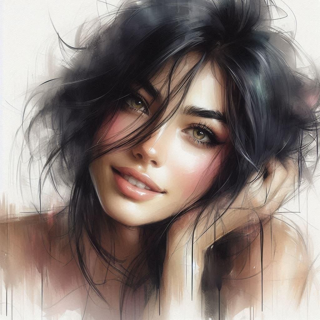 Delicate Watercolor Art in Aquarelle Style