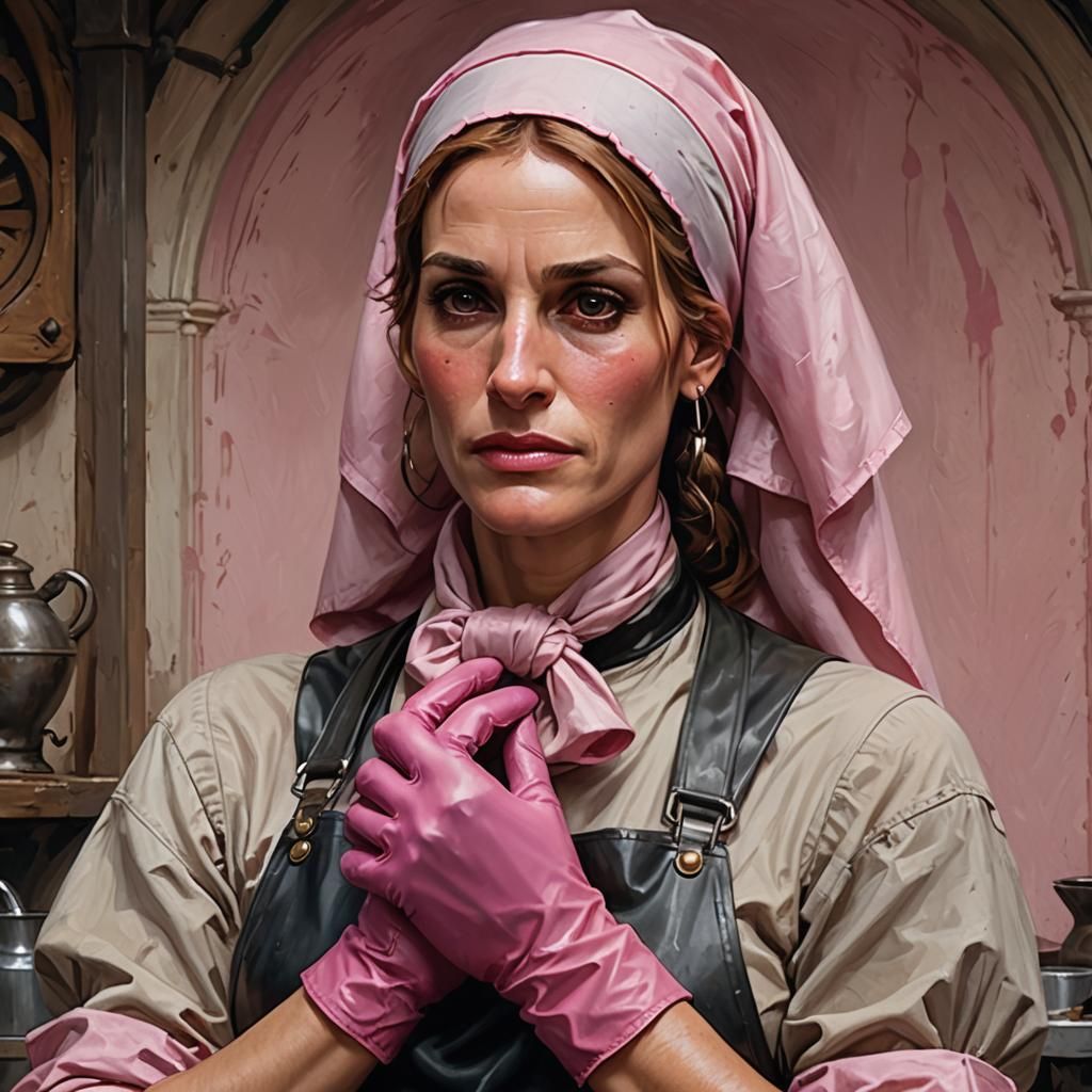Julia Roberts as a Charwoman: Defiant Portrait