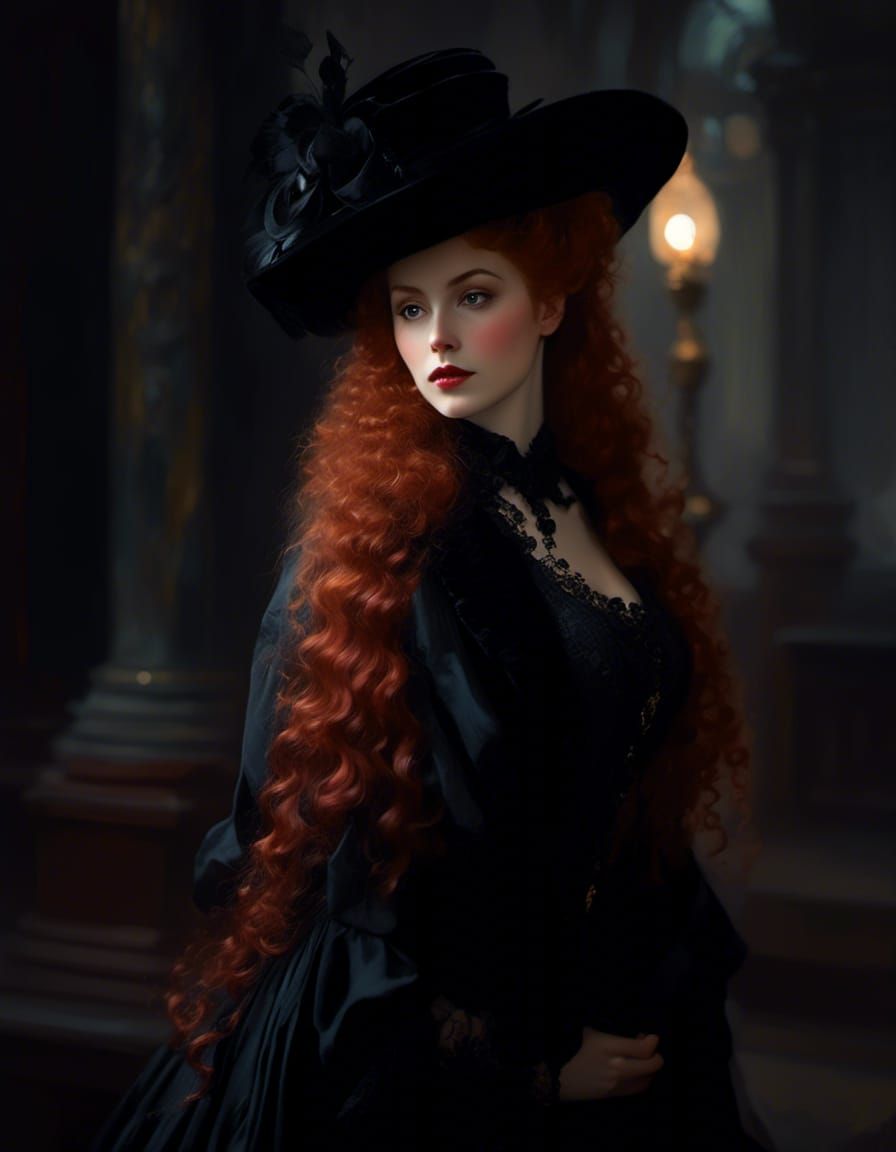 Victorian Vampire in Dreamy Vignette