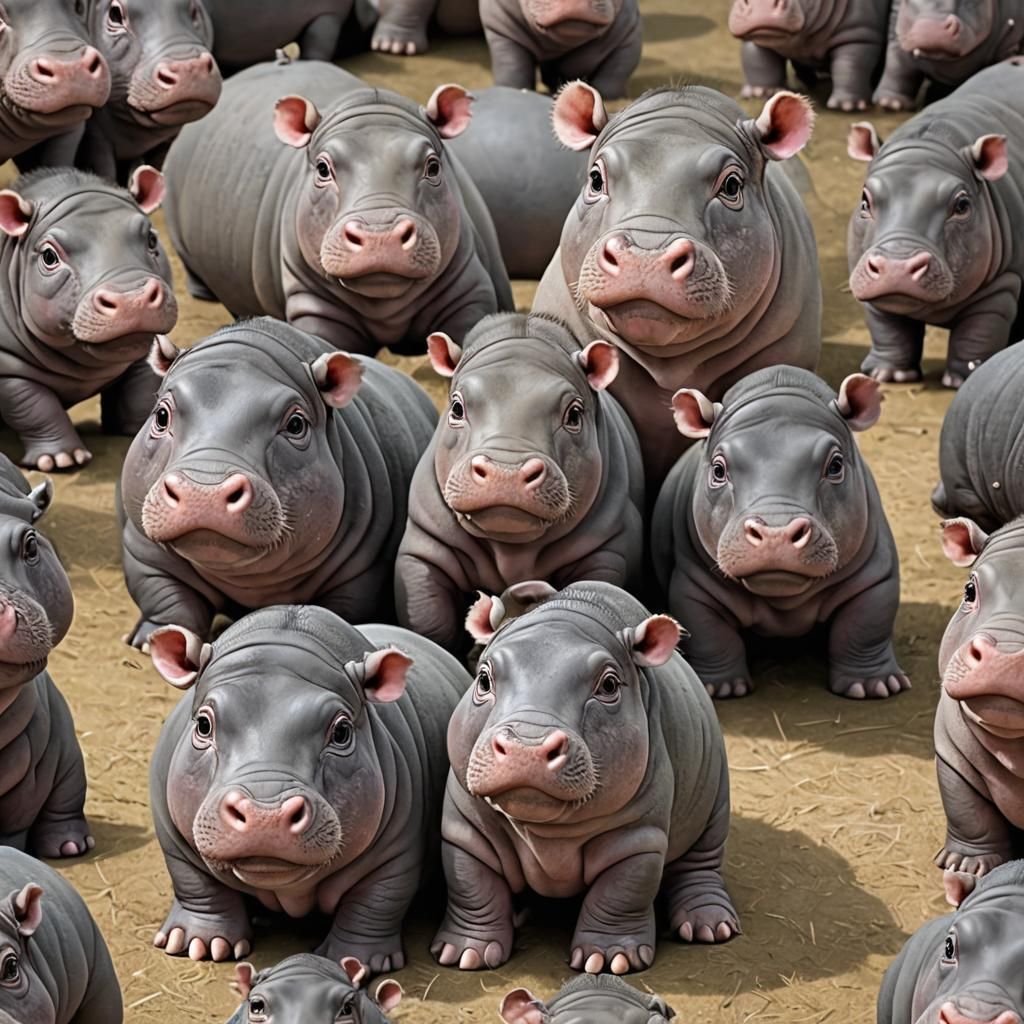 Baby Hippo Meets Pop Star in Unlikely Fusion