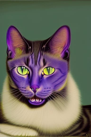 Regal Feline Ruler in Triadic Colors