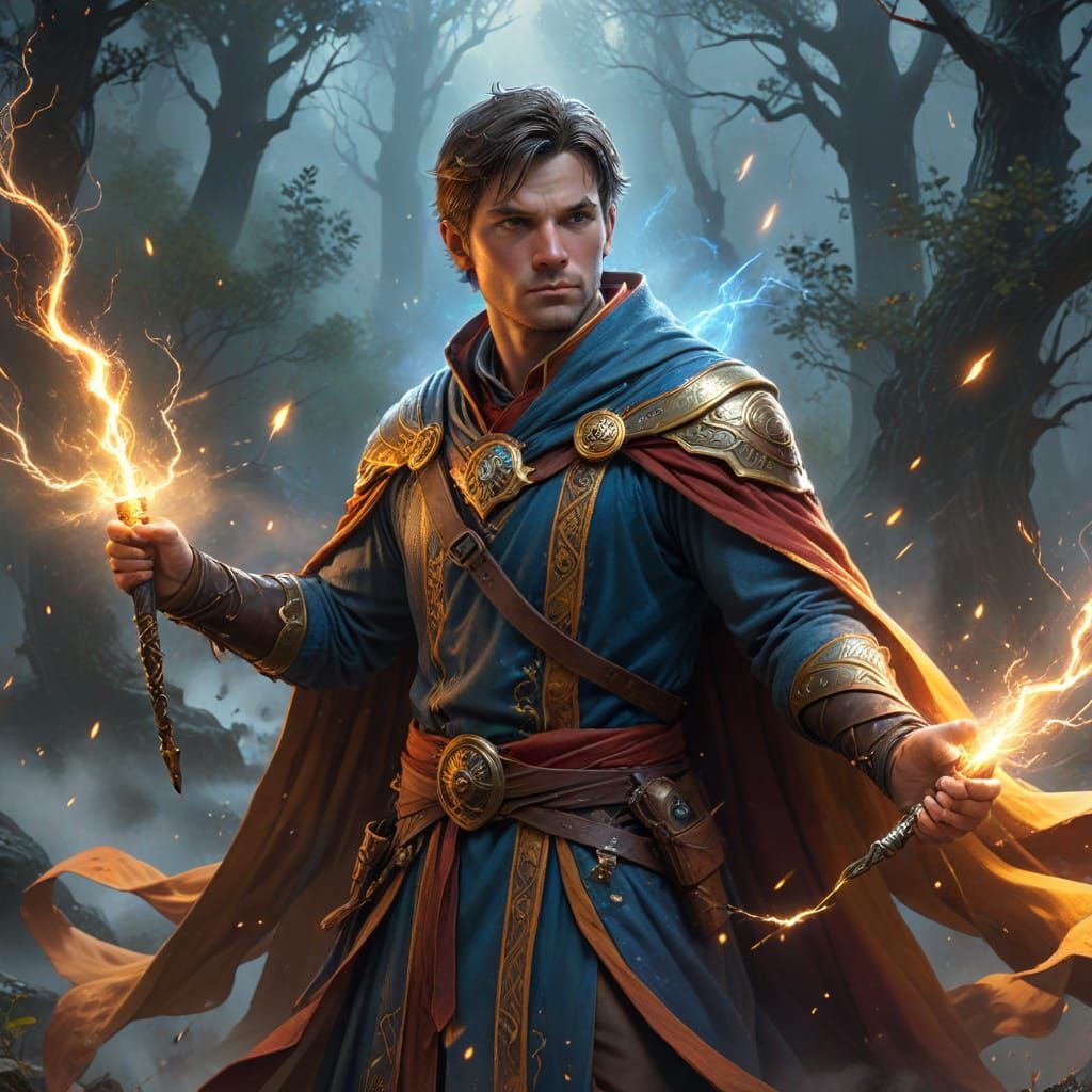 Enigmatic Tactician in Golden Light