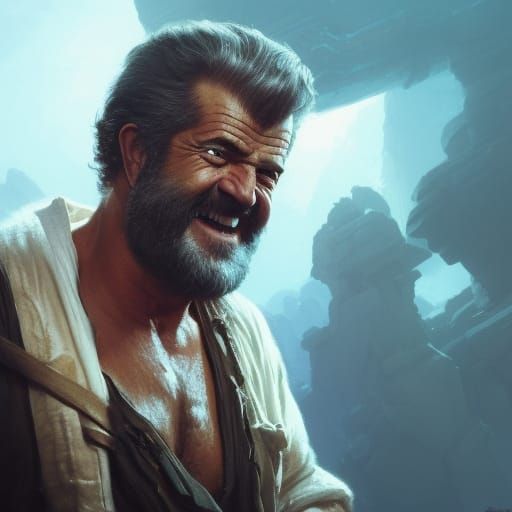 Greg Rutkowski-Inspired Space Pirate in Glowing Hyperrealist...