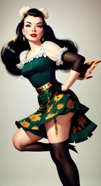 Björk / Gil Elvgren style