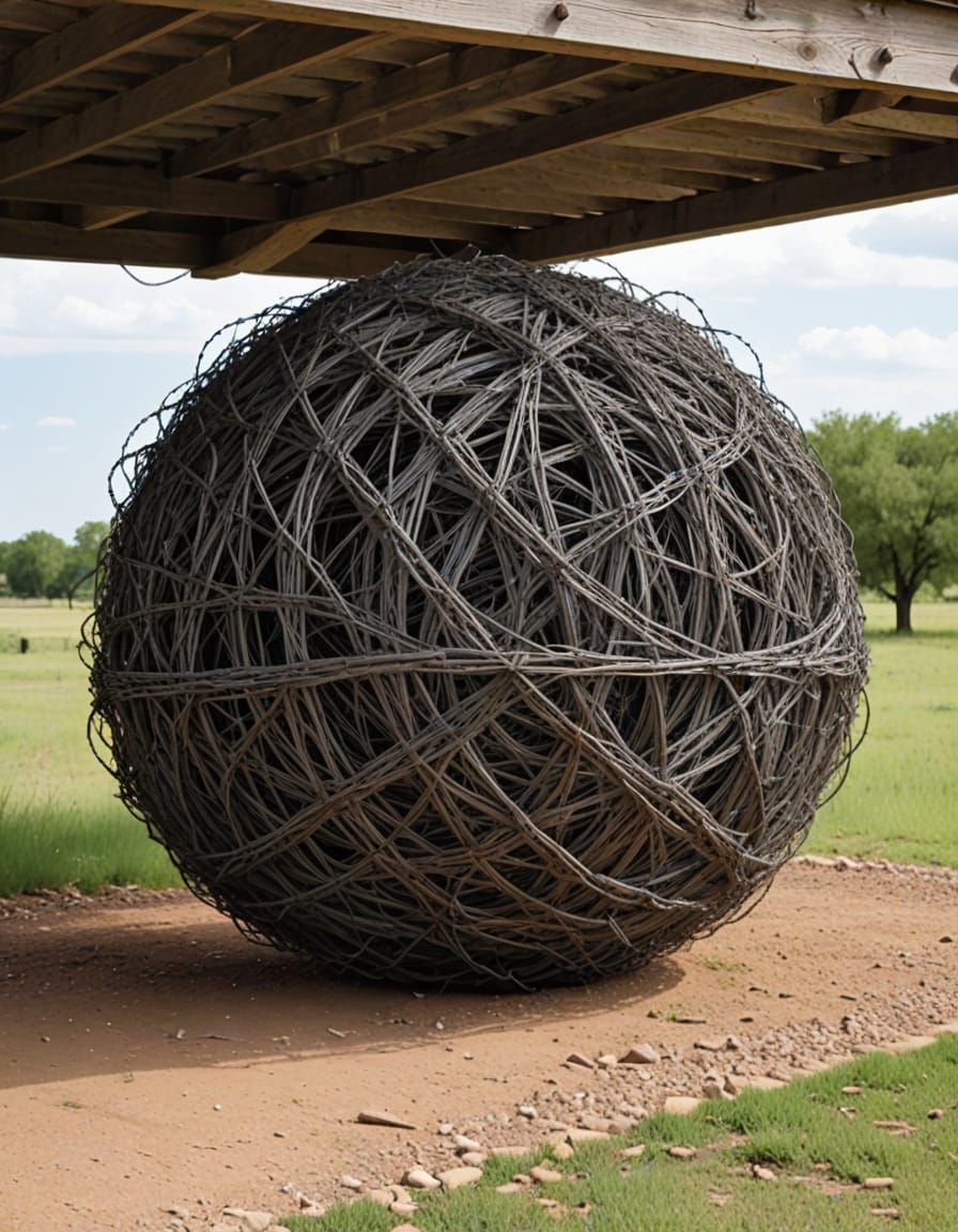 World's Largest Ball of Barbed Wire - Denton, Texas