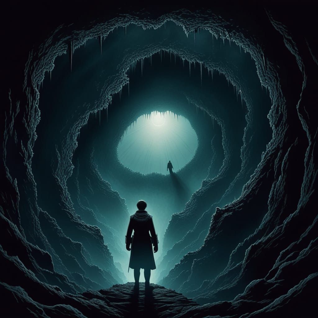 The Abyss Gazes Back: A Dark, Existential AI Art