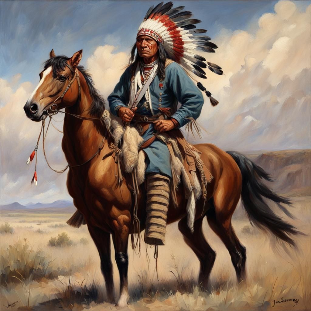 A Warrior in Oil Painting Style