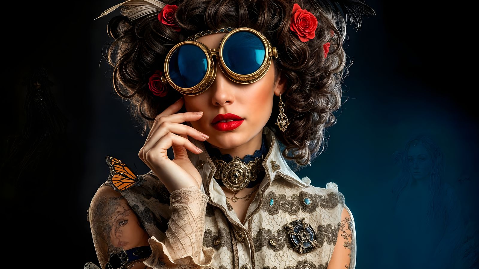 Steampunk Siren in Elegant Goggles
