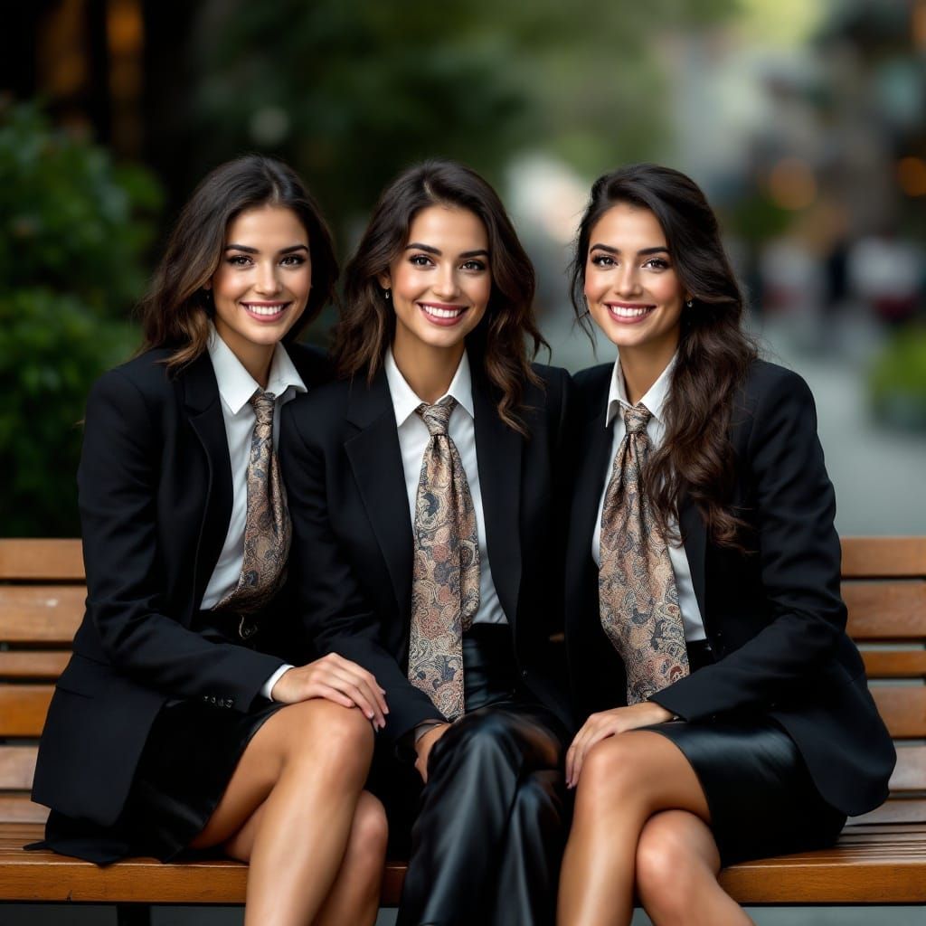 Confident Businesswomen in Elegant Attire, Close-up Portrait