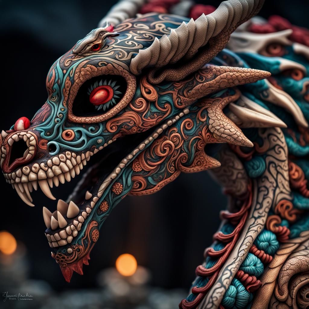 Fantastical Day of the Dead Dragon