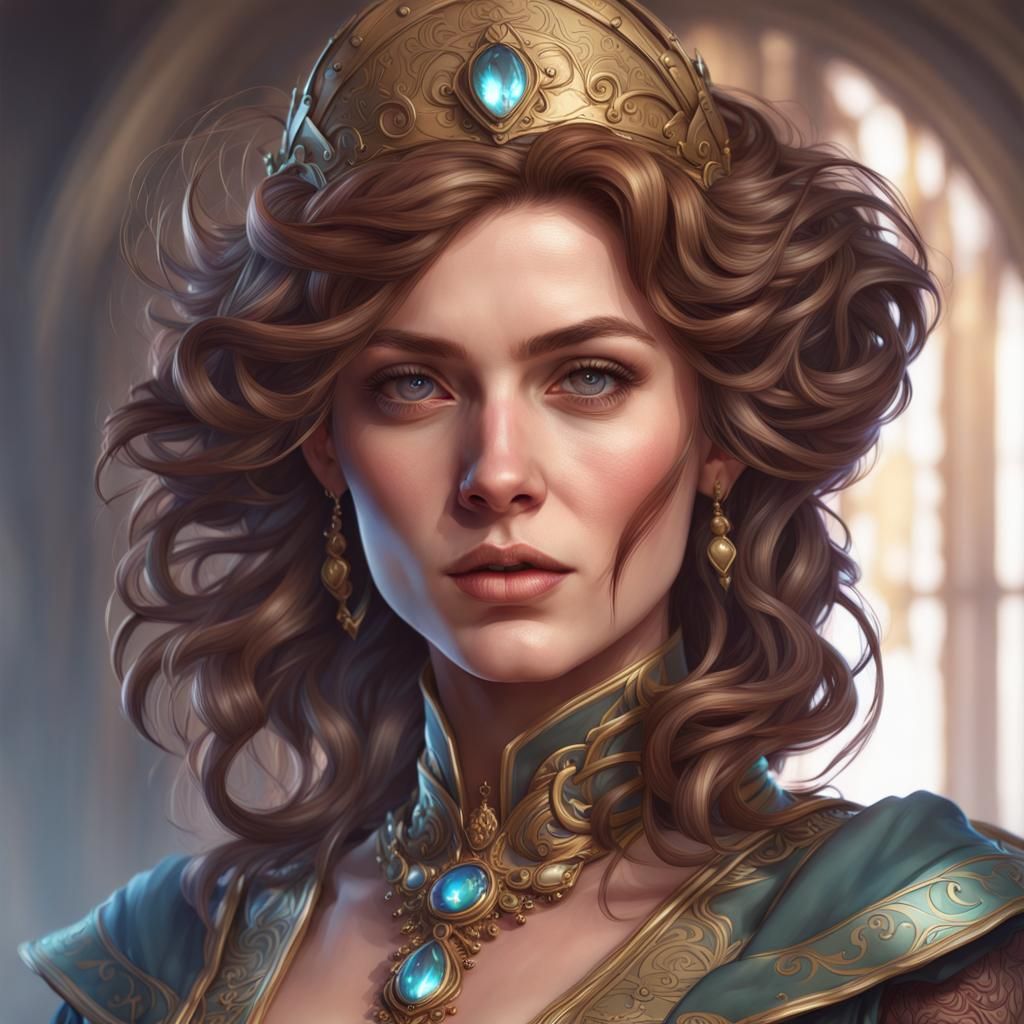 Ethereal English Baroness in Majestic Portrait
