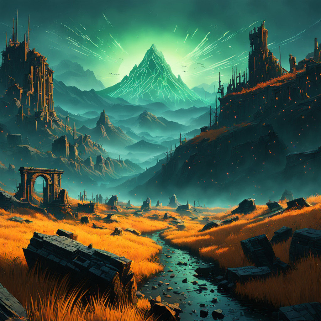 Ethereal Fantasy Landscape in Stunning Matte Painting Style