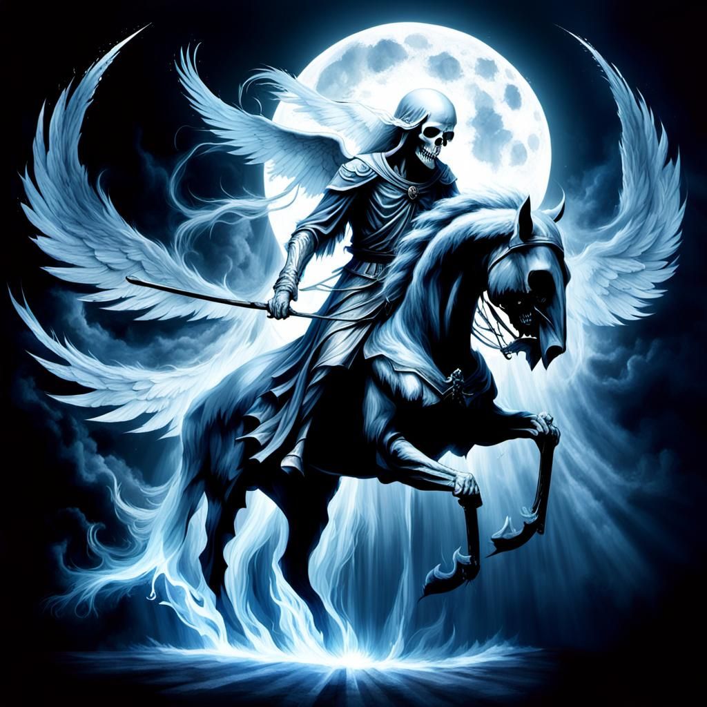 Angel of Death Portrait in Dark Realism