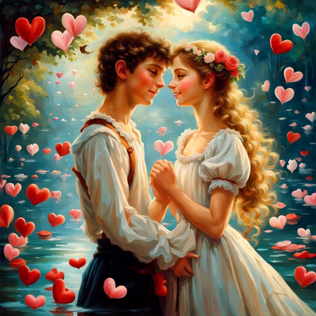 First Love in Soft Focus, Inspired by Masterpiece Art