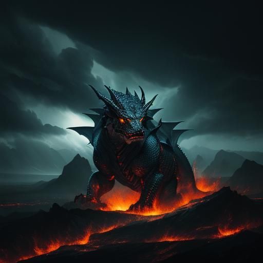 Epic Stormy Dragon Ascends in Cinematic Glory