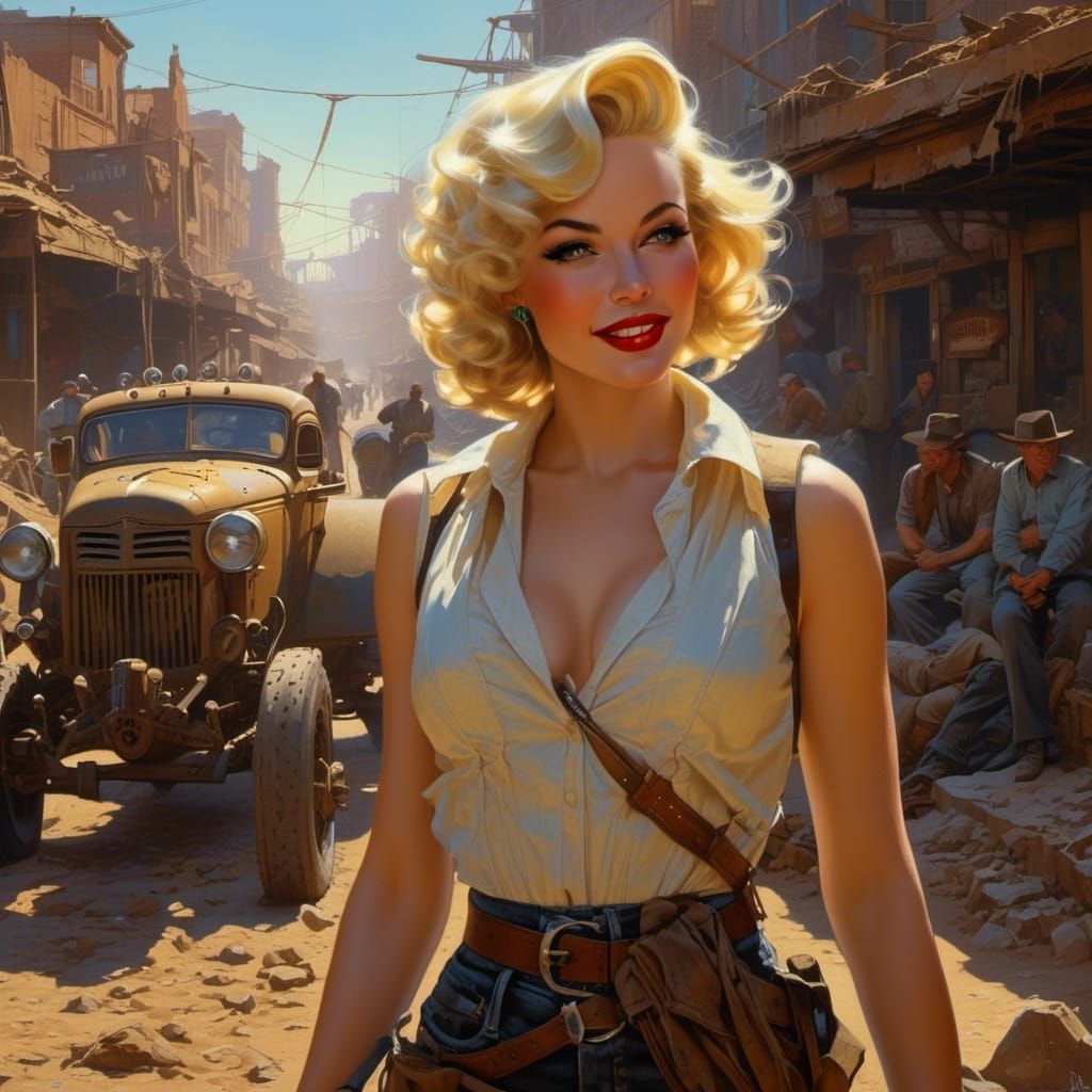 Glamorous Post-Apocalyptic Siren in a Saloon