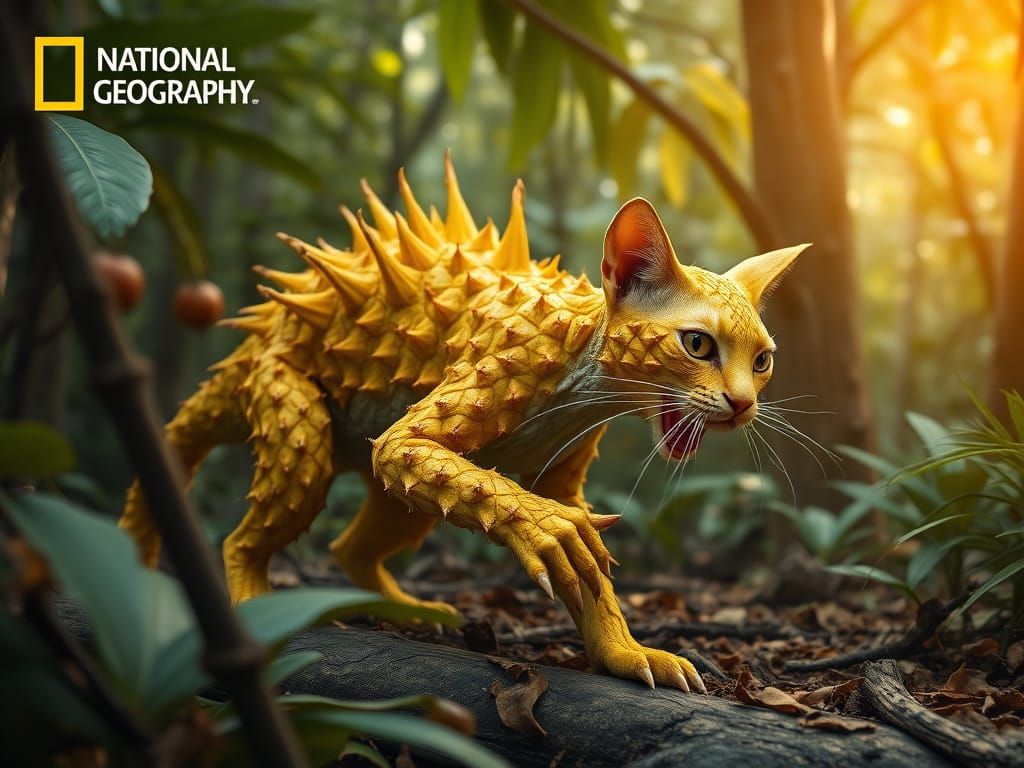 Fruit Cat Hybrid Hunts in Jungle Forest