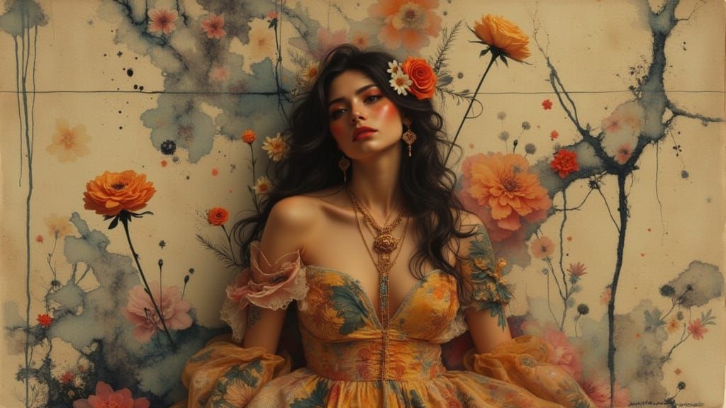 Summertime Sadness Portrait in Dynamic Lighting