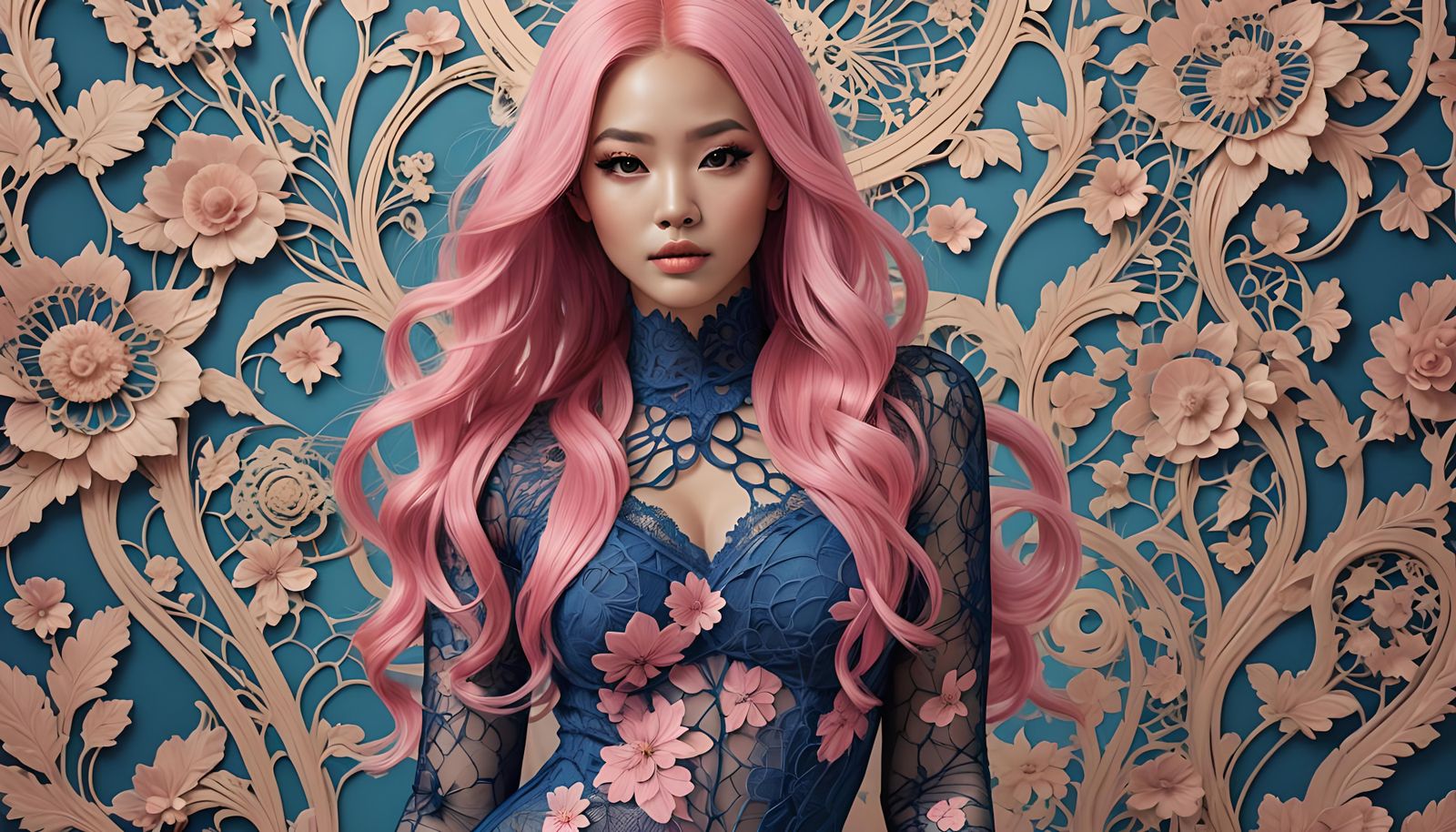 Fashion Model in Stunning Digital Art Style