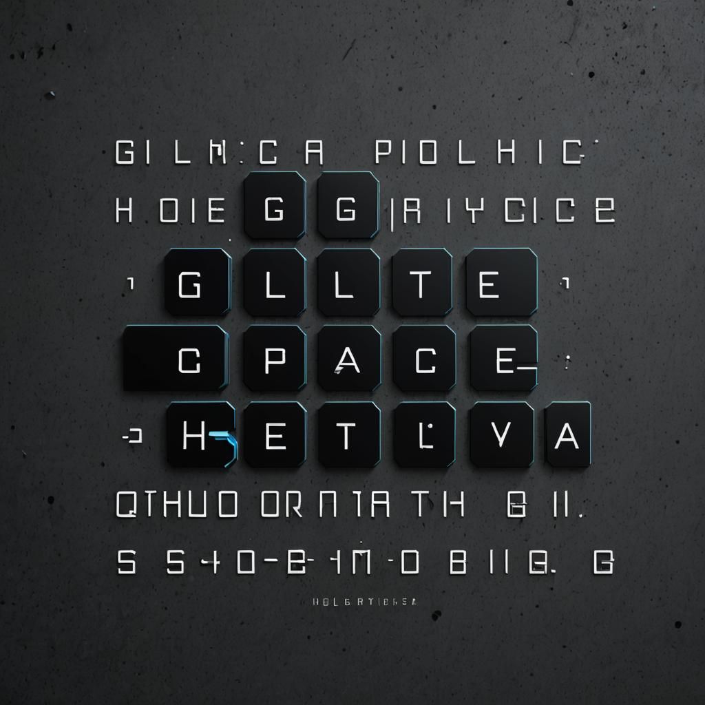 Glitchcore Helvetica Space Font Display Panels