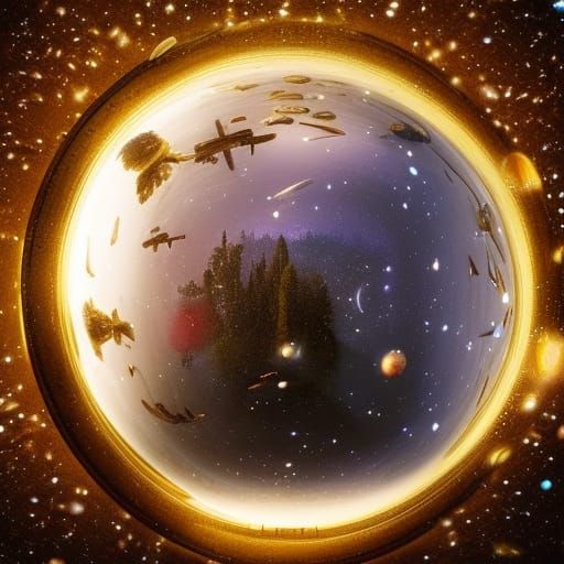 Universe in Snow Globe: Digital Matte Painting