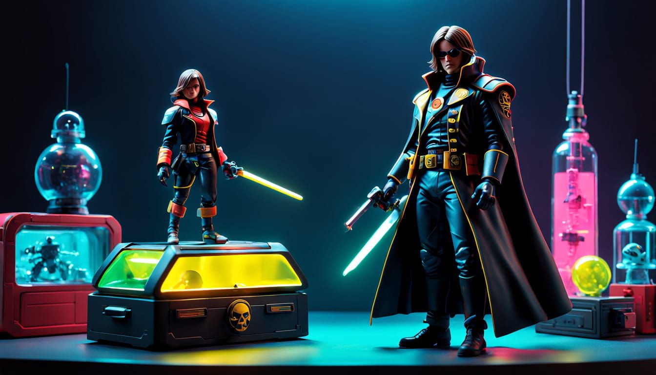 Hyper-Realistic Captain Harlock Action Figure Box Art