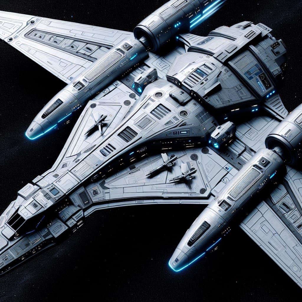 Sleek Star Explorer Descends Upon Star System Altair VI