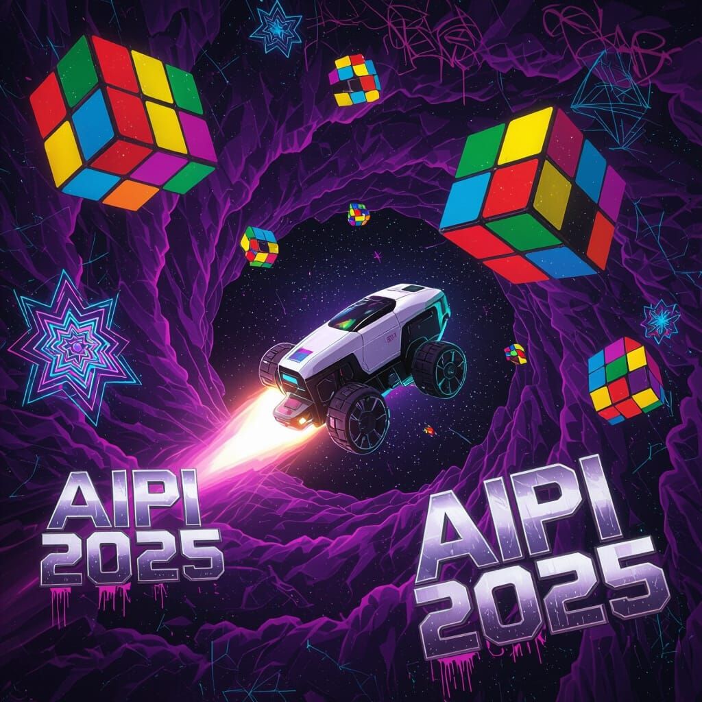 Jetbot Soaring Through Swirling Vortex with Graffiti