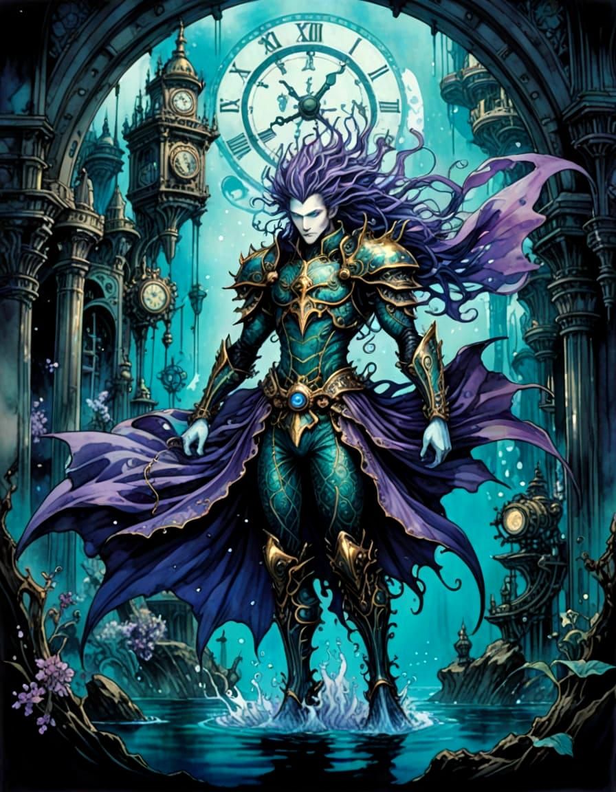 Surreal Cosmic Fantasy Masterpiece with Enchanting Water Ali...