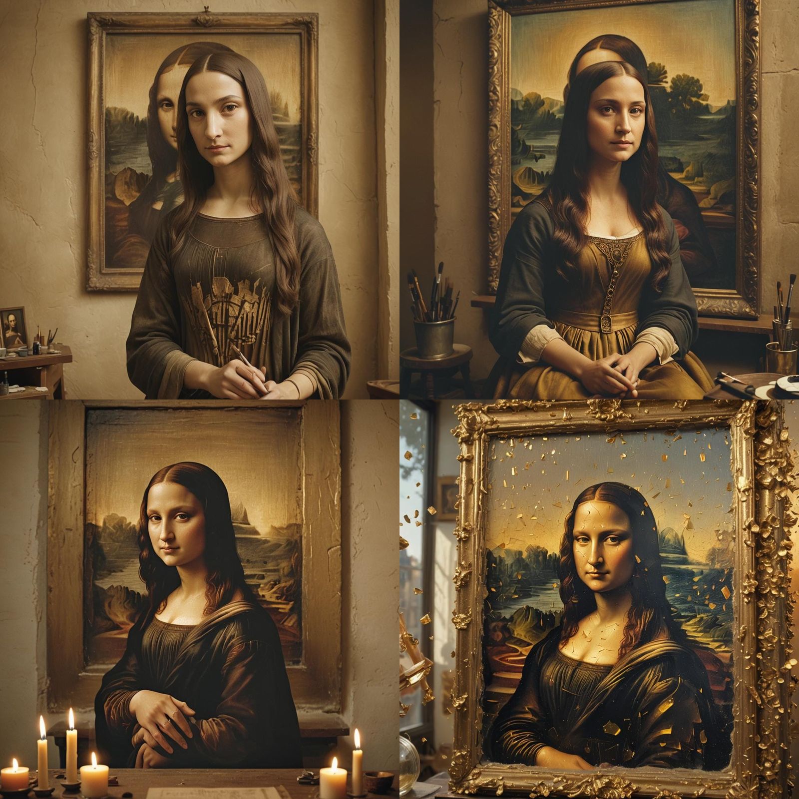 Young Mona Lisa in Cinematic Portrait